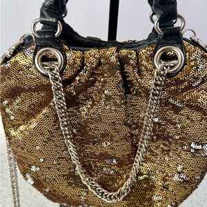 orYANY Sequin Wendy Shoulder Bag Handbag Gold Silver